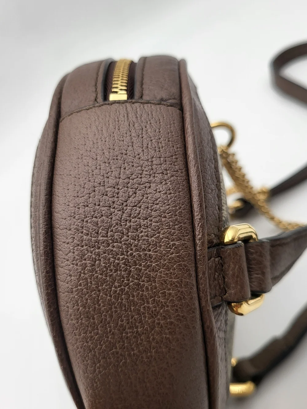 GUCCI GG Supreme Web Mini Ophidia Round Shoulder-Backpack Bag, Auth. w/COA